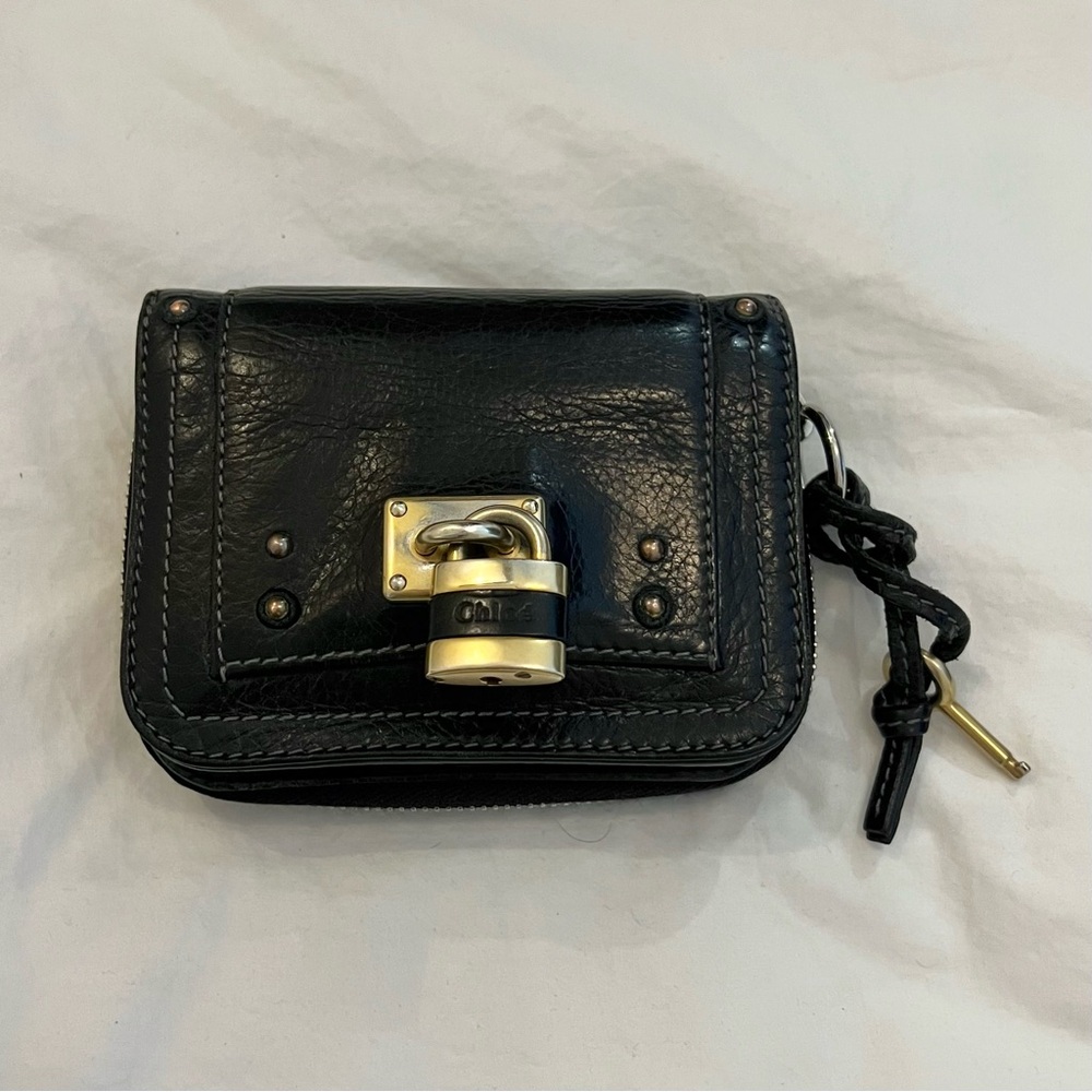 Chloé Paddington Black Leather Wallet